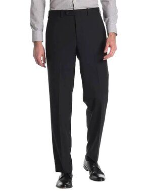 JB Britches Men's Wool Blend Flat Front Dress Pants Black, Choose Size (New)